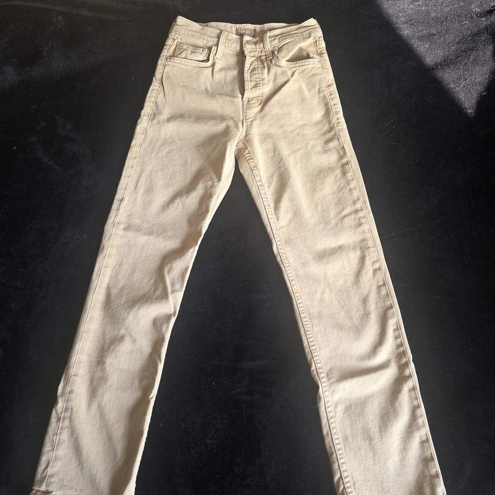 Mother "The Tom Cat" Tan Denim Straight Leg Jeans